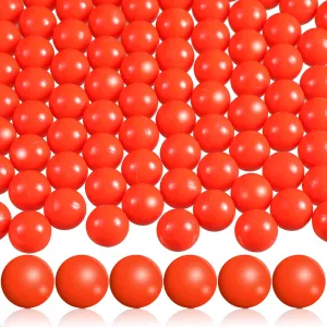 150 Pieces 68 Cal Paintballs Solid Balls 68 Breaker Balls Hard Nylon Paintball for Shooting Training Practice (Orange)