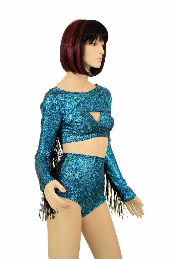 3PC Turquoise Bolero Fringe Set