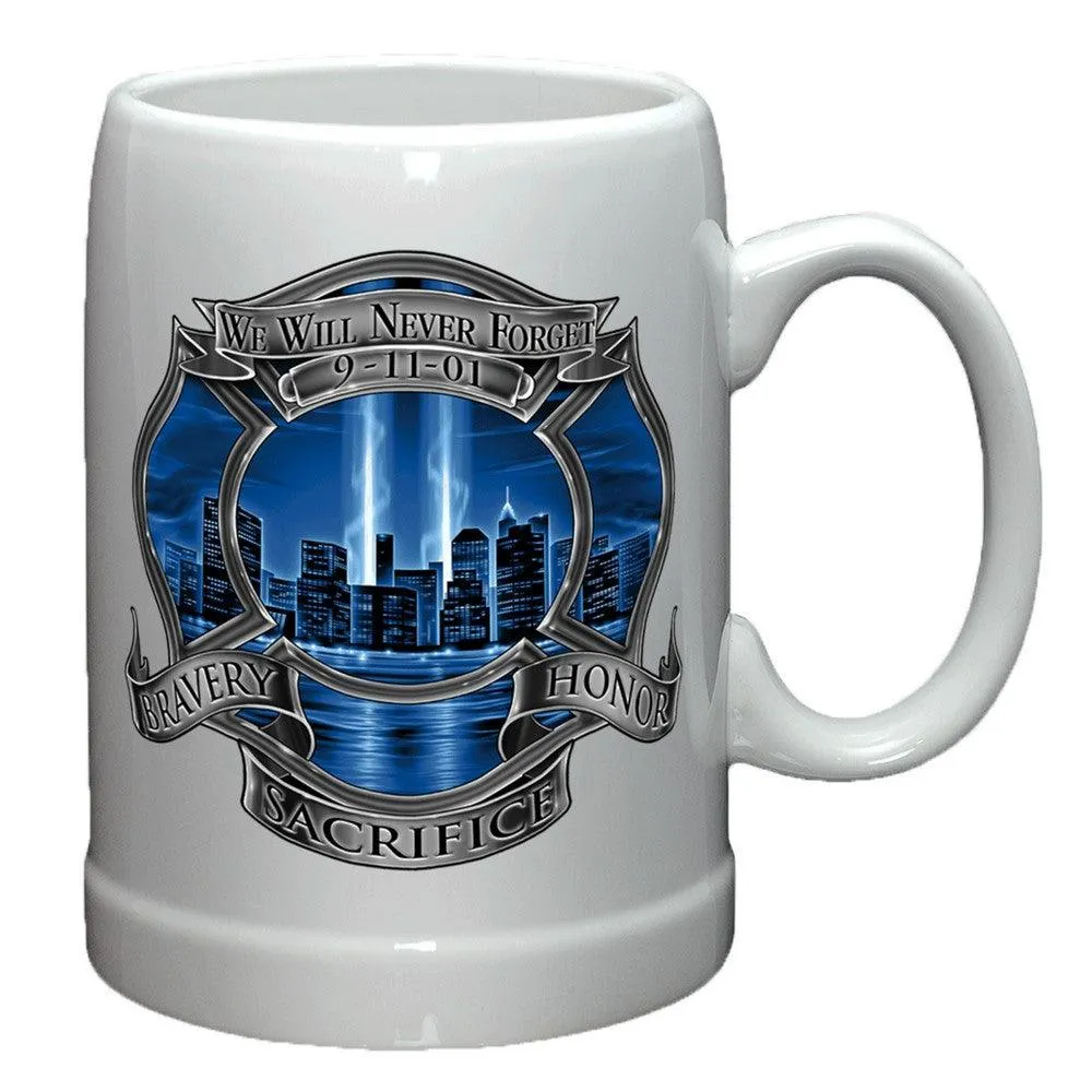 9/11 Firefighter Blue Skies Stoneware Mug Set