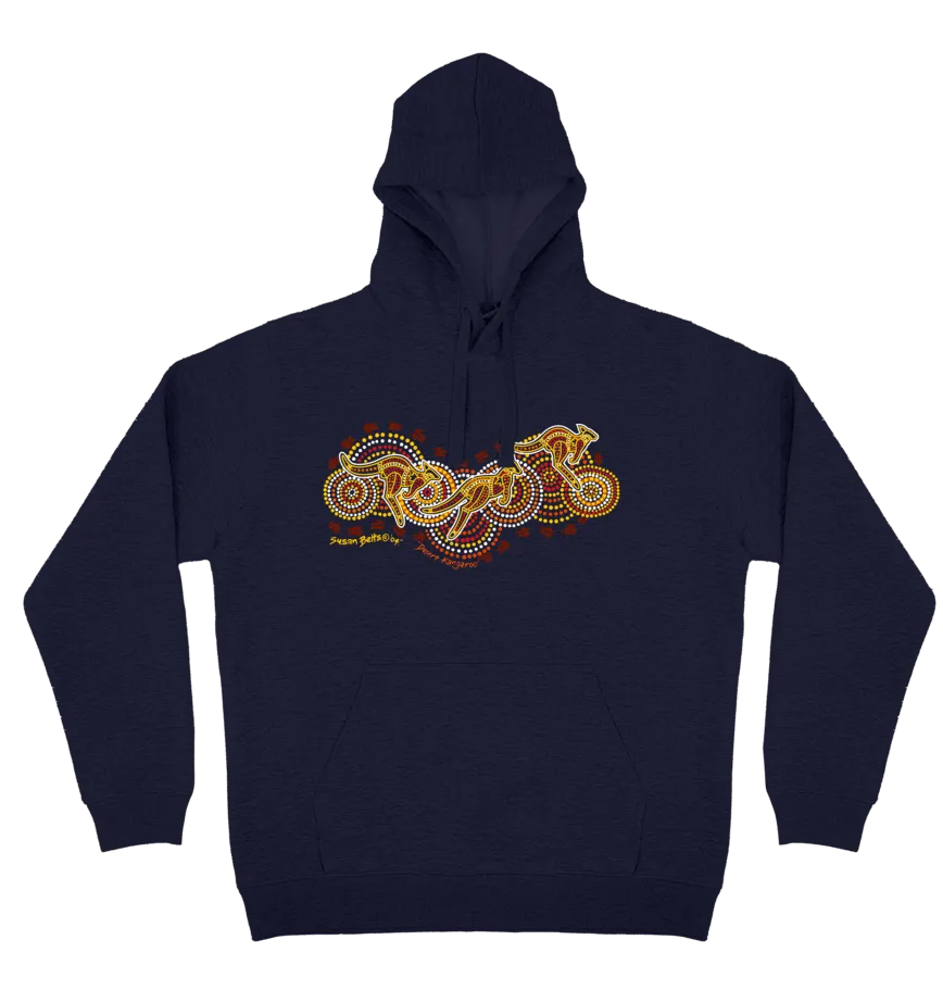 Adults Cozy Hoodie - Desert Kangaroo By Susan Betts