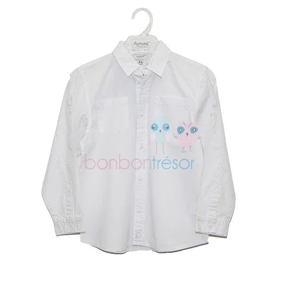 Alphabet Boys White Shirt