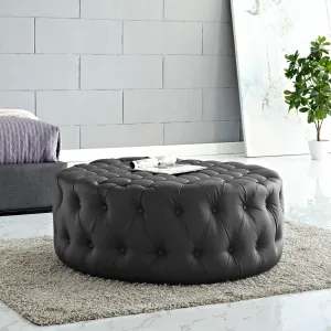 Amour Upholstered Vinyl Ottoman by Modway