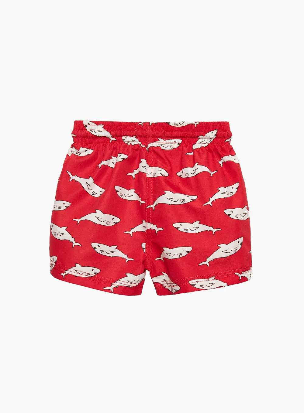 Baby Swimshorts in Red Shark