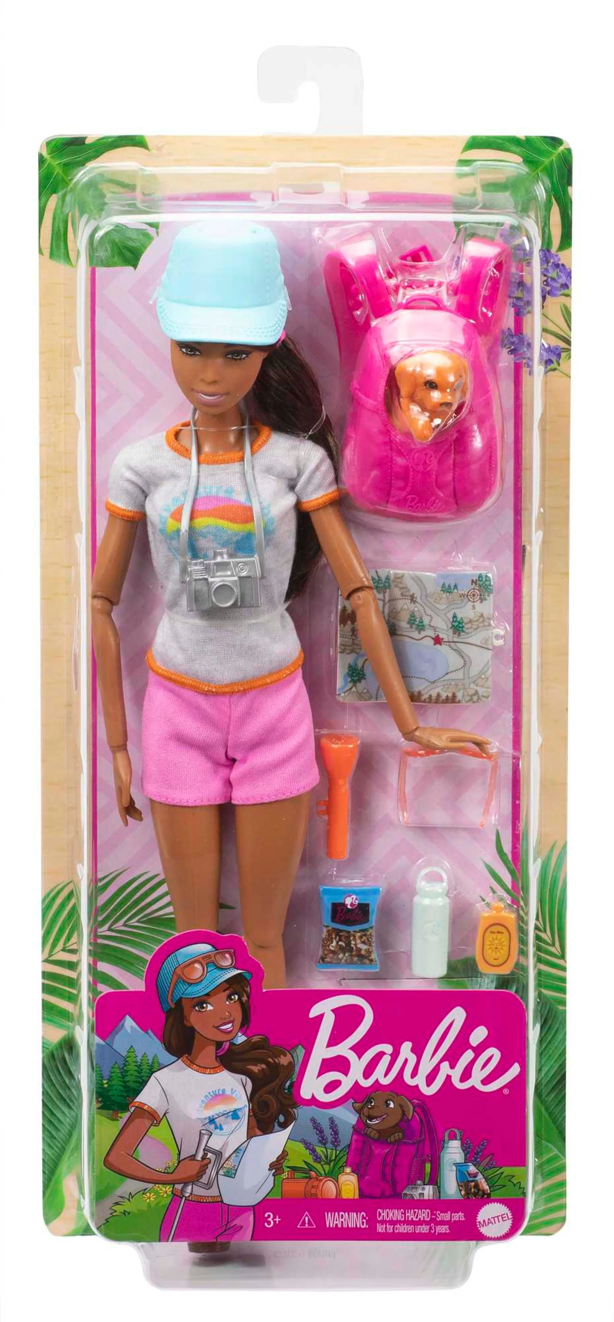 Barbie Doll With Puppy, Kids Toys, Self-Care Hiking Day