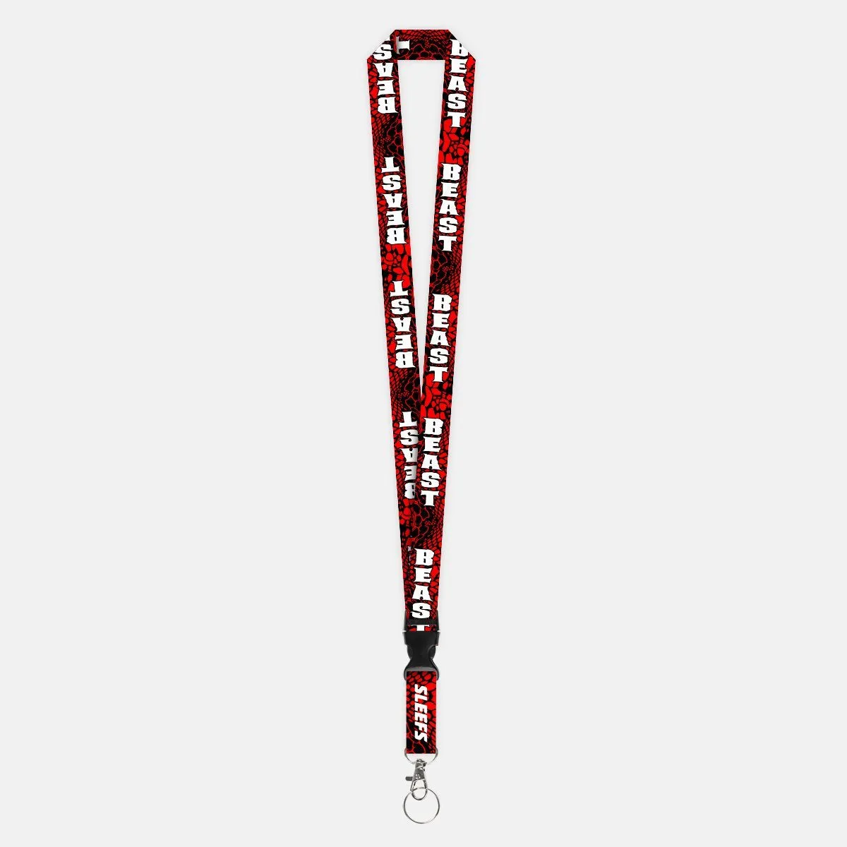 Beast Snake Skin Red Lanyard