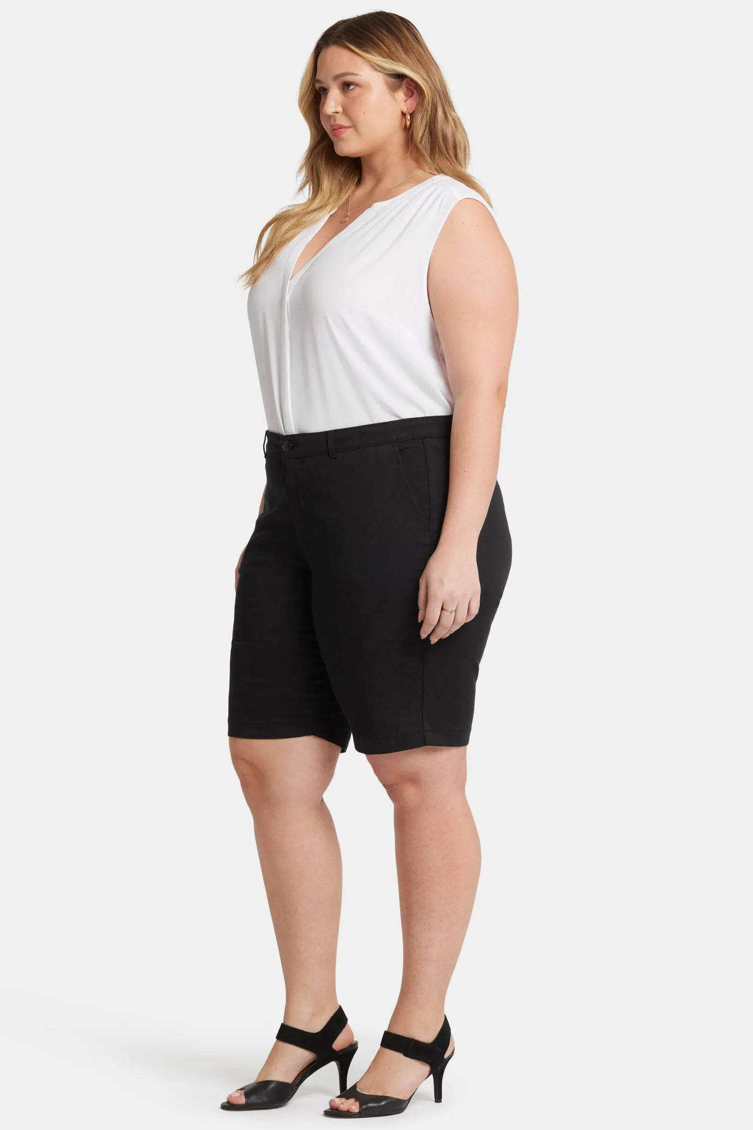 Bermuda Shorts In Plus Size - Black