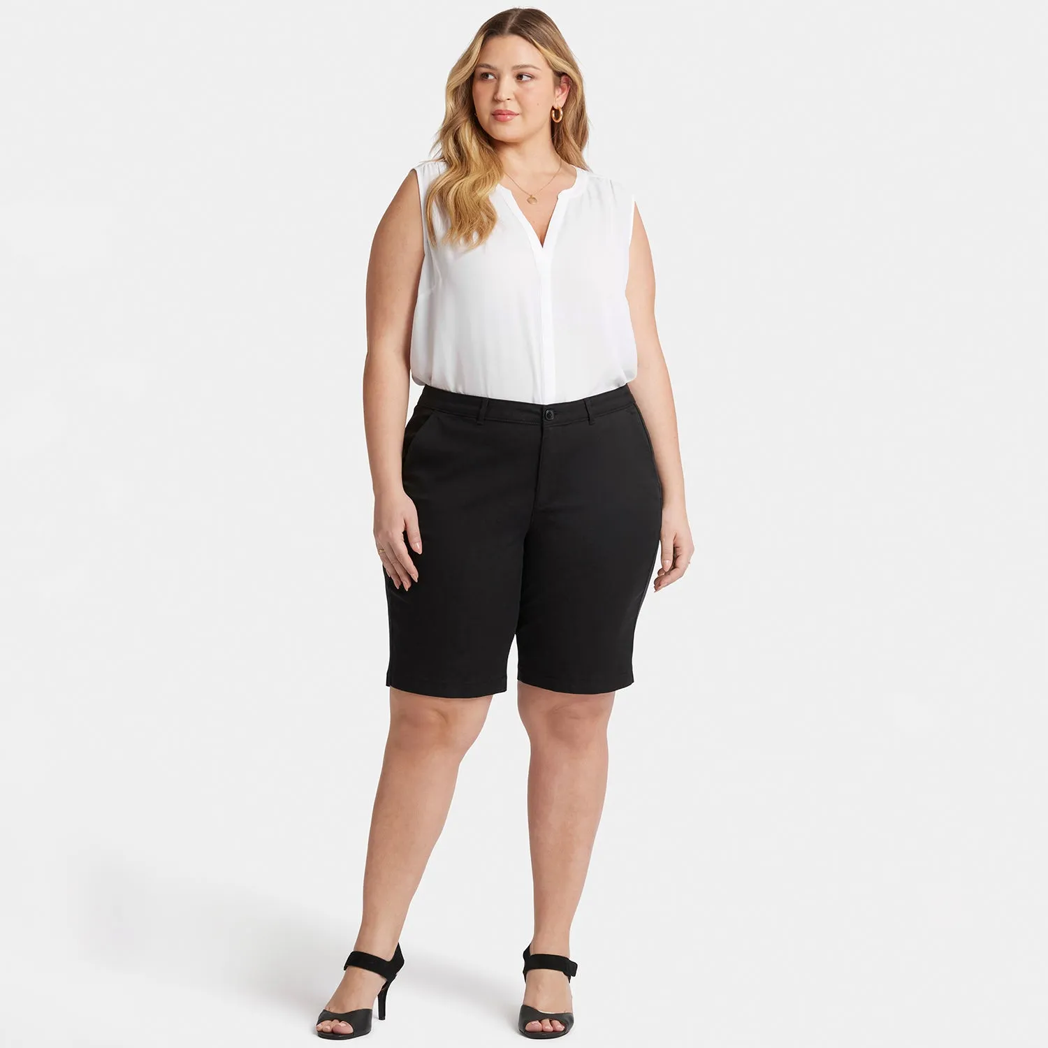 Bermuda Shorts In Plus Size - Black