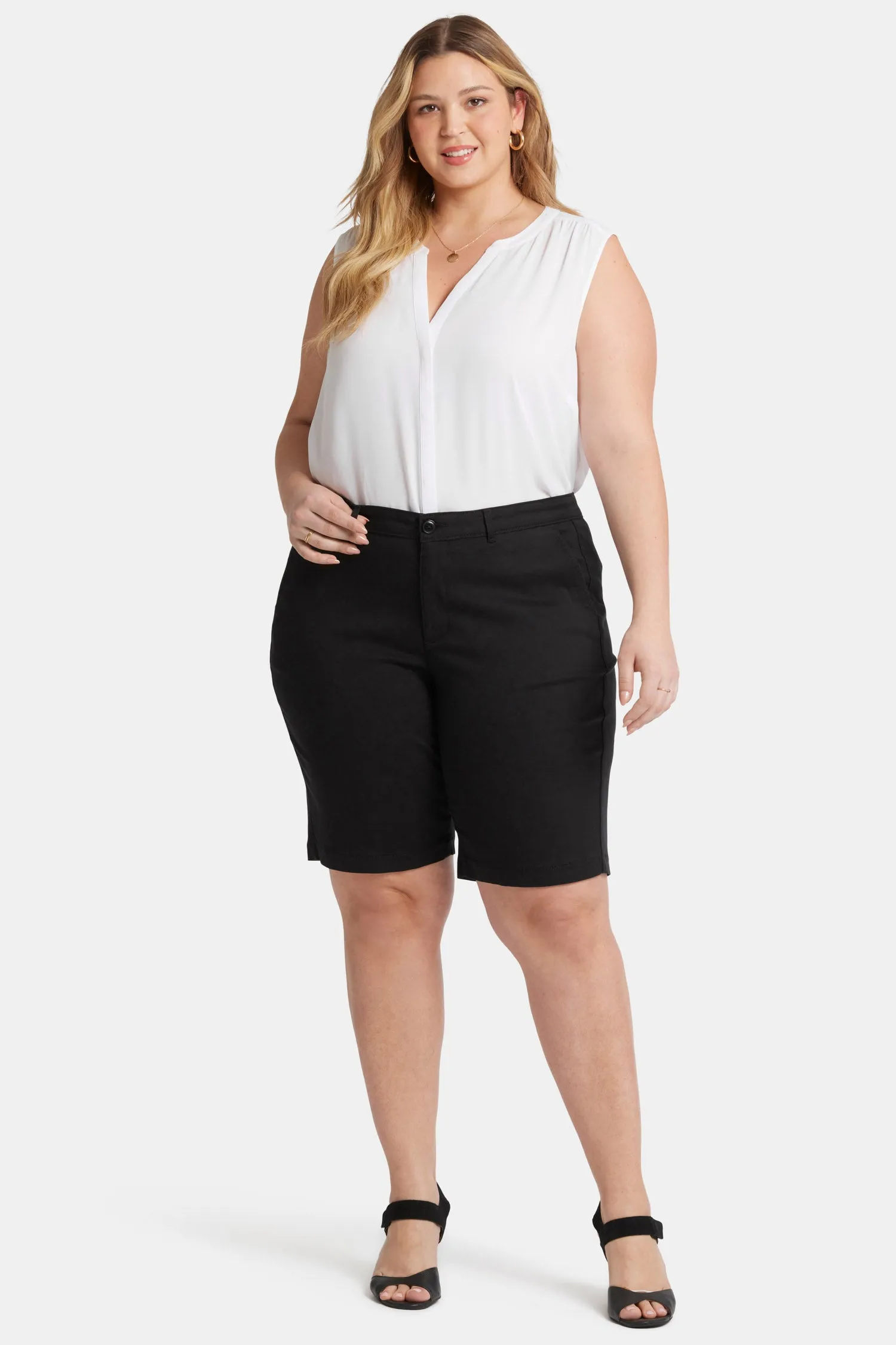 Bermuda Shorts In Plus Size - Black