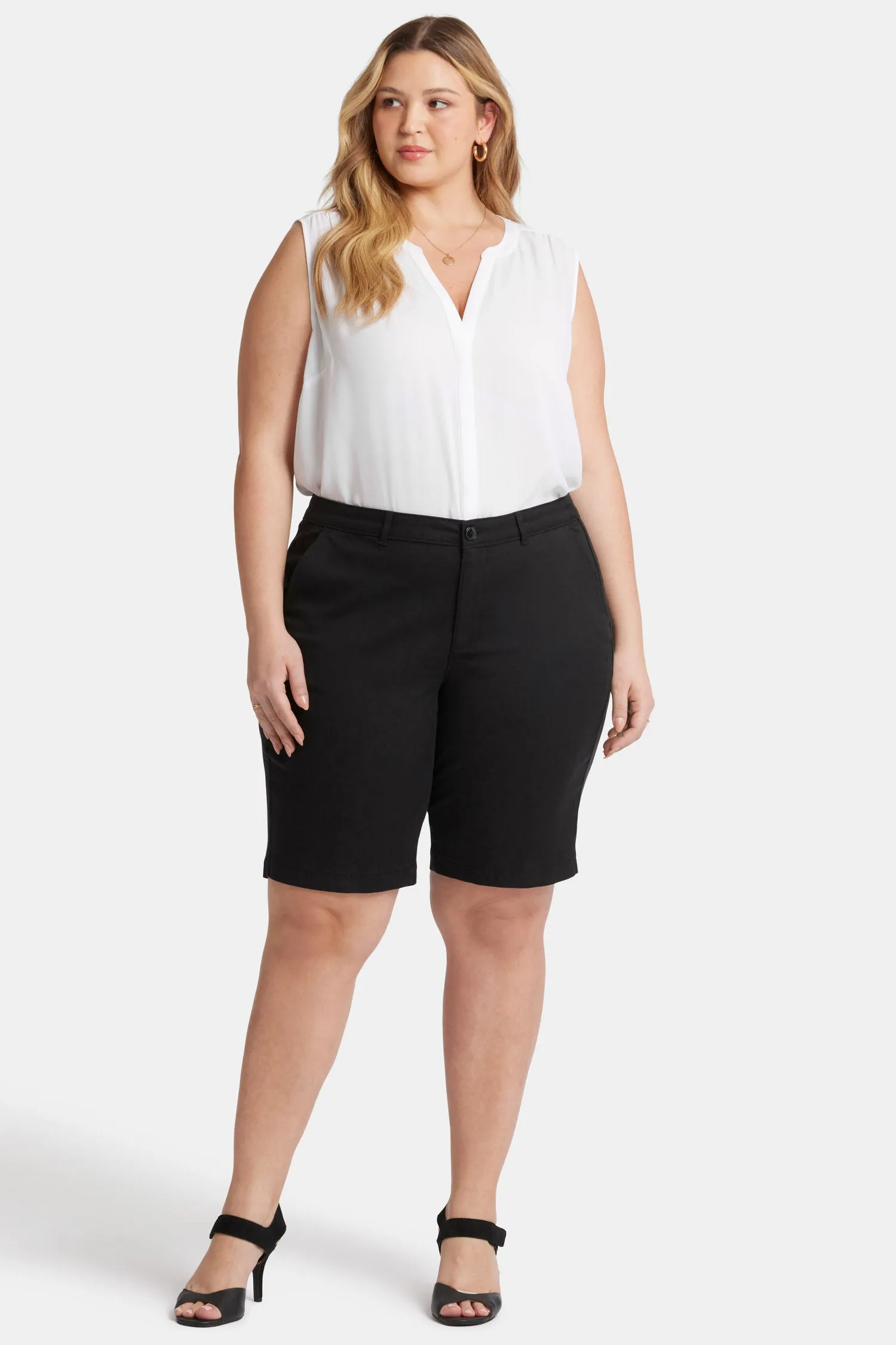 Bermuda Shorts In Plus Size - Black