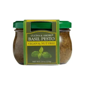 [Best Before: 05/2025] Cucina & Amore Basil Vegan Pesto Sauce, 7.9 oz