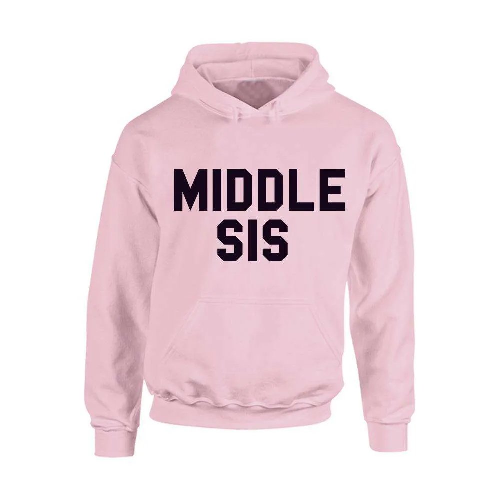 Big/Middle/Lil' Sis Matching Pastel Pink Hoodies (1-13 Years) (MRK X)