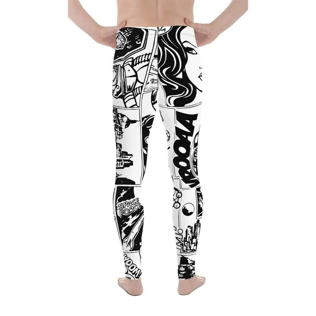 Black & White Comic Book Men's Leggings