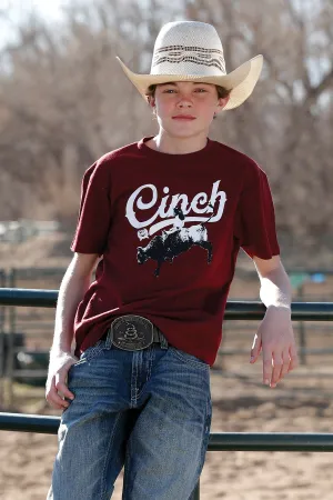 Cinch Boys Burgundy T Shirt - MTT7670114