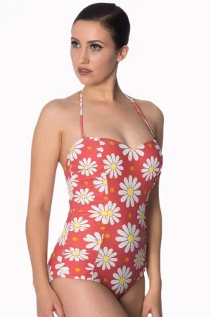 Crazy Daisy Halter Swimsuit