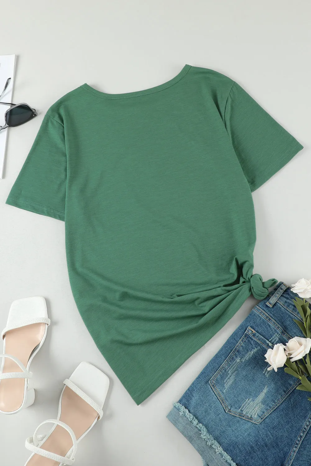 Crew Neck Cotton Mixed T-shirt