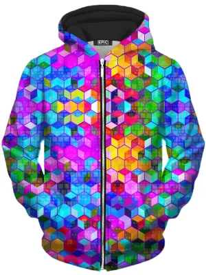 Cubism Unisex Zip-Up Hoodie