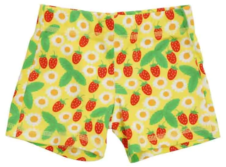 DUNS Shorts - Strawberries & Daisies Buttercup