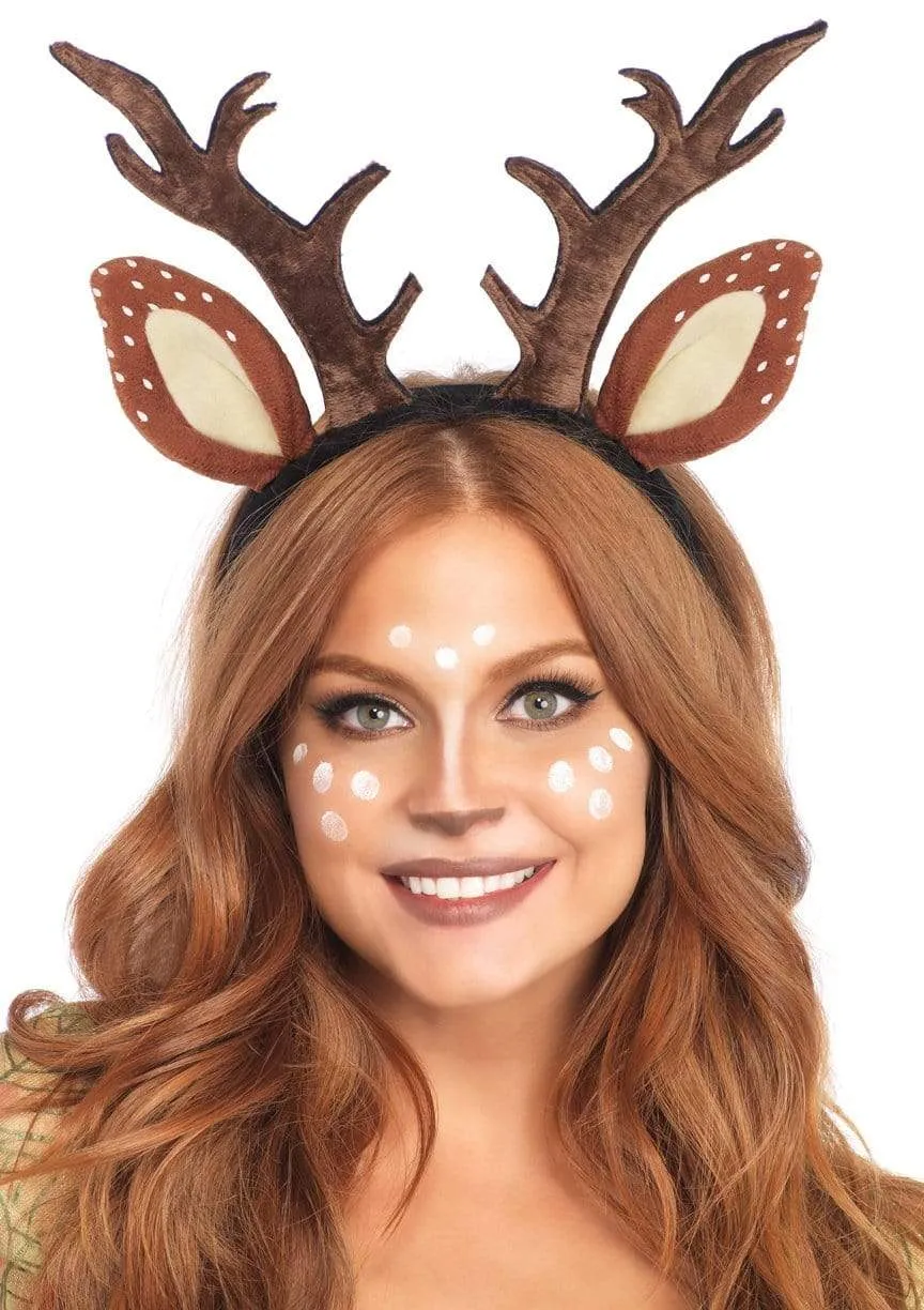 Fawn Ear Antler Animal Costume Headband