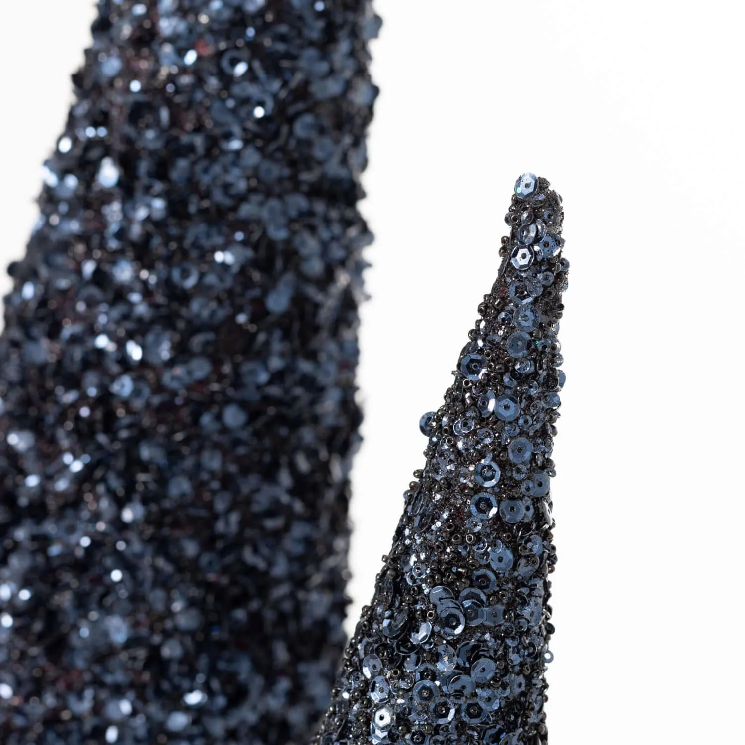 Glitter Velvet Cone Tree Set 2