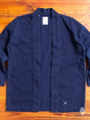 Haori Sashiko Shirt in Natural Indigo Overdye