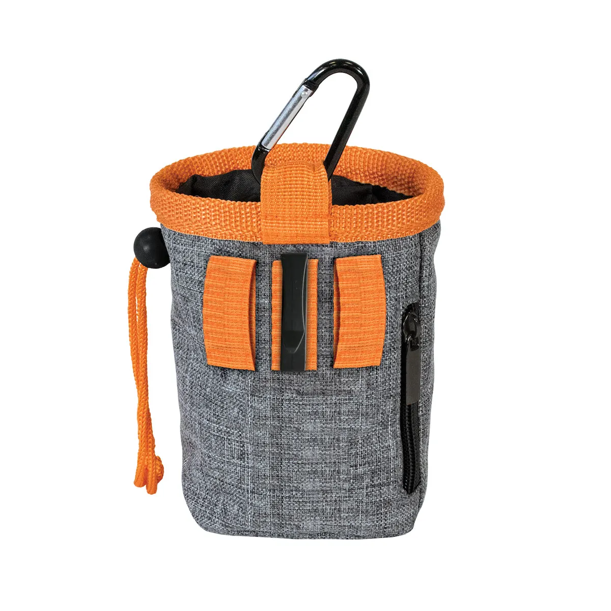 Kuma Good Dog Treat Pouch - Heather Grey/Orange