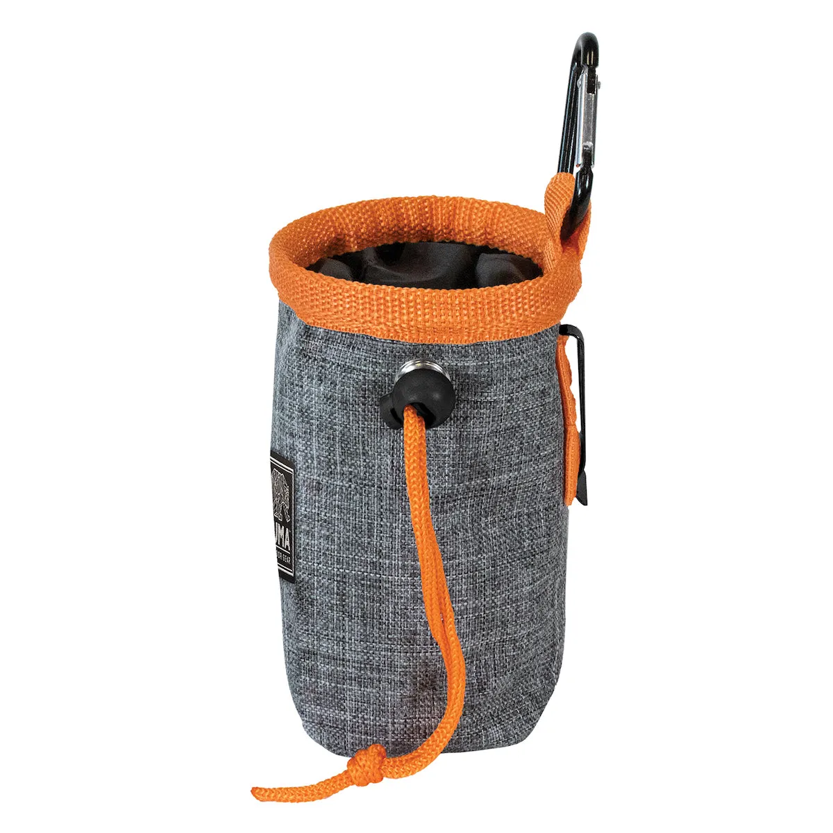 Kuma Good Dog Treat Pouch - Heather Grey/Orange