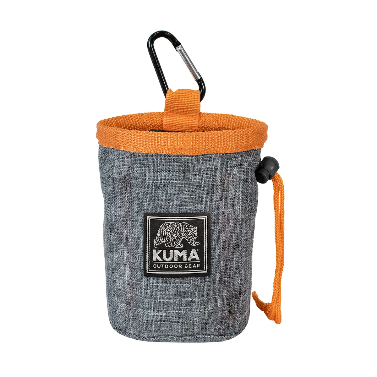 Kuma Good Dog Treat Pouch - Heather Grey/Orange