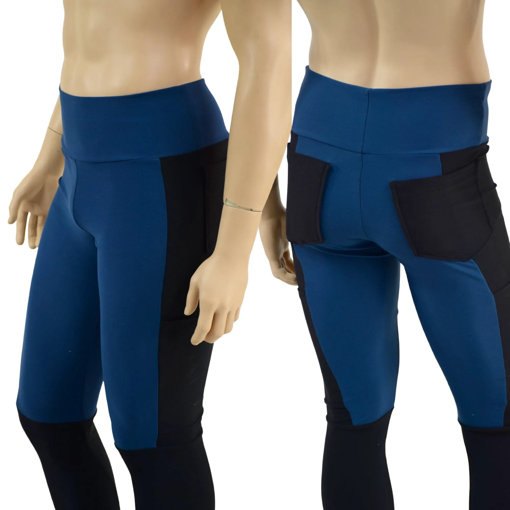 Mens Luchador Leggings with Back Pockets