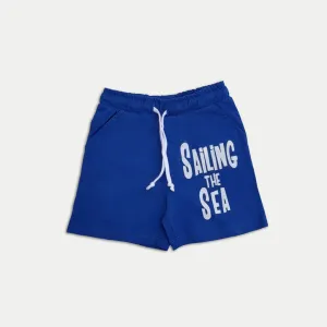 MI - Kids 'Blue' Printed Cotton Shorts MI913