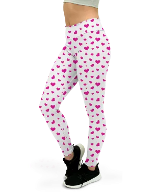 Pink Hearts Yoga Pants