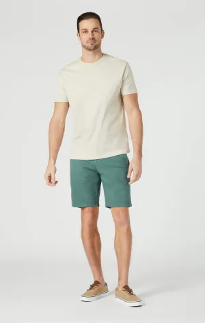 SIMON SHORTS IN SILVER PINE TWILL