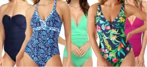 Swimwear Ladies Beach & Board One-Piece Tommy Bahama Figure Flattering Swimsuits