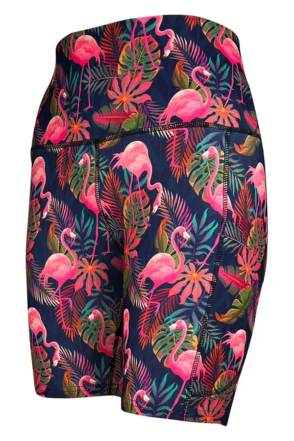 Tropical Flamingo Shorts   Pockets