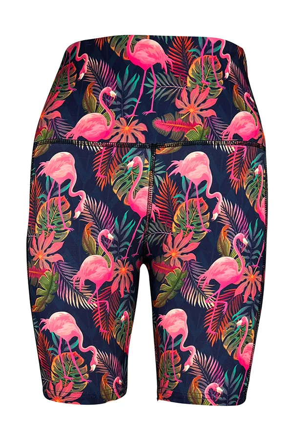 Tropical Flamingo Shorts   Pockets