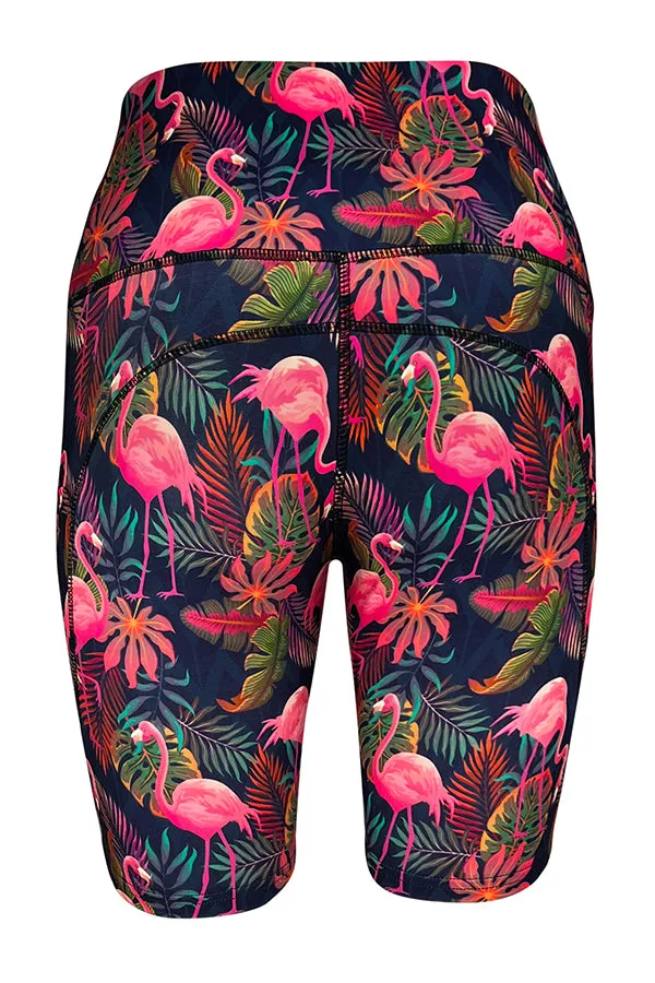 Tropical Flamingo Shorts   Pockets