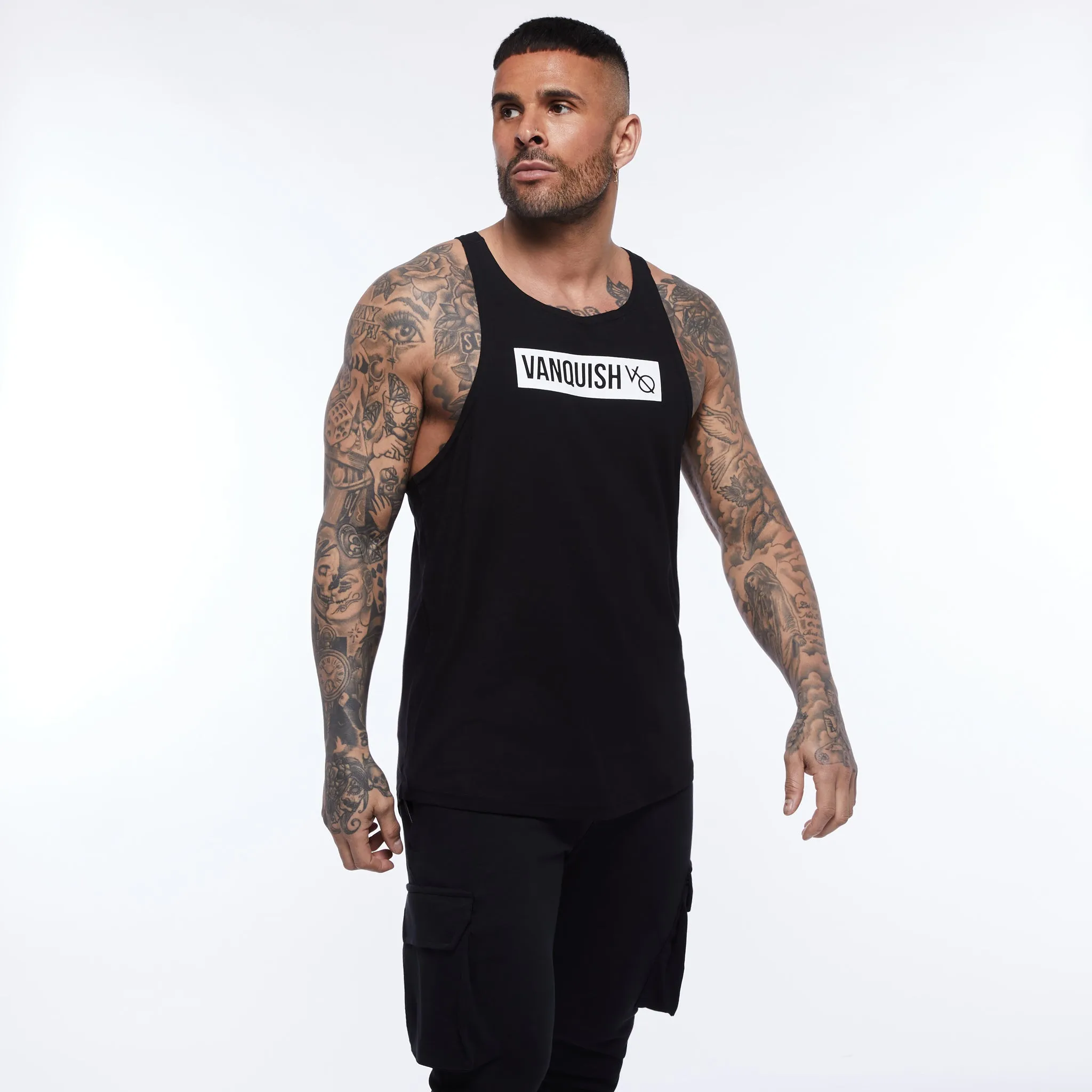 Vanquish Box Logo Black Tank